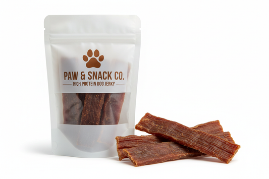 TThese savory jerky strips are slow-dried to lock in flavor. High protein treat your dog will beg for. In a bag.